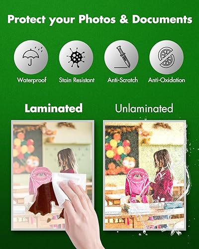 Miniatura 9 de Laminadora A3 Máquina laminadora de 70 segundos de calentamiento rápido, laminador frío y térmico de 13 pulgadas con 20 hojas de laminación, máquina