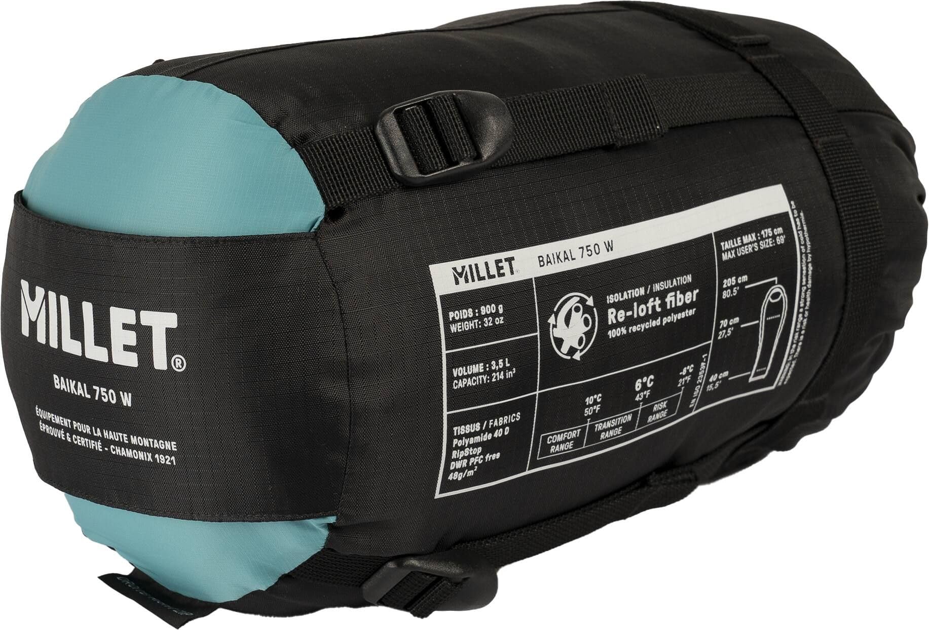 Millet Baikal 750 - Saco de Dormir para Mujer, Ligera, 10 °C y fácil de Limpiar