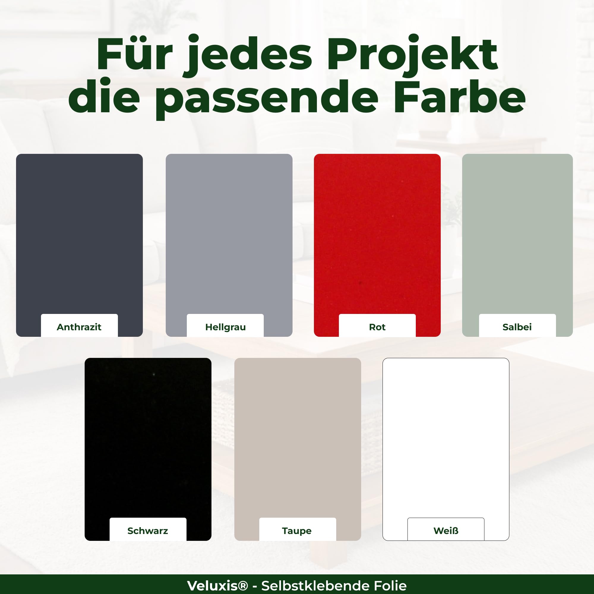 Klebefolie Klebefolie Möbel – Möbelfolie selbstklebend Taupe 6er Set, 6 x 45 x 200 cm, zuschneidbar, rückstandsfrei entfernbar