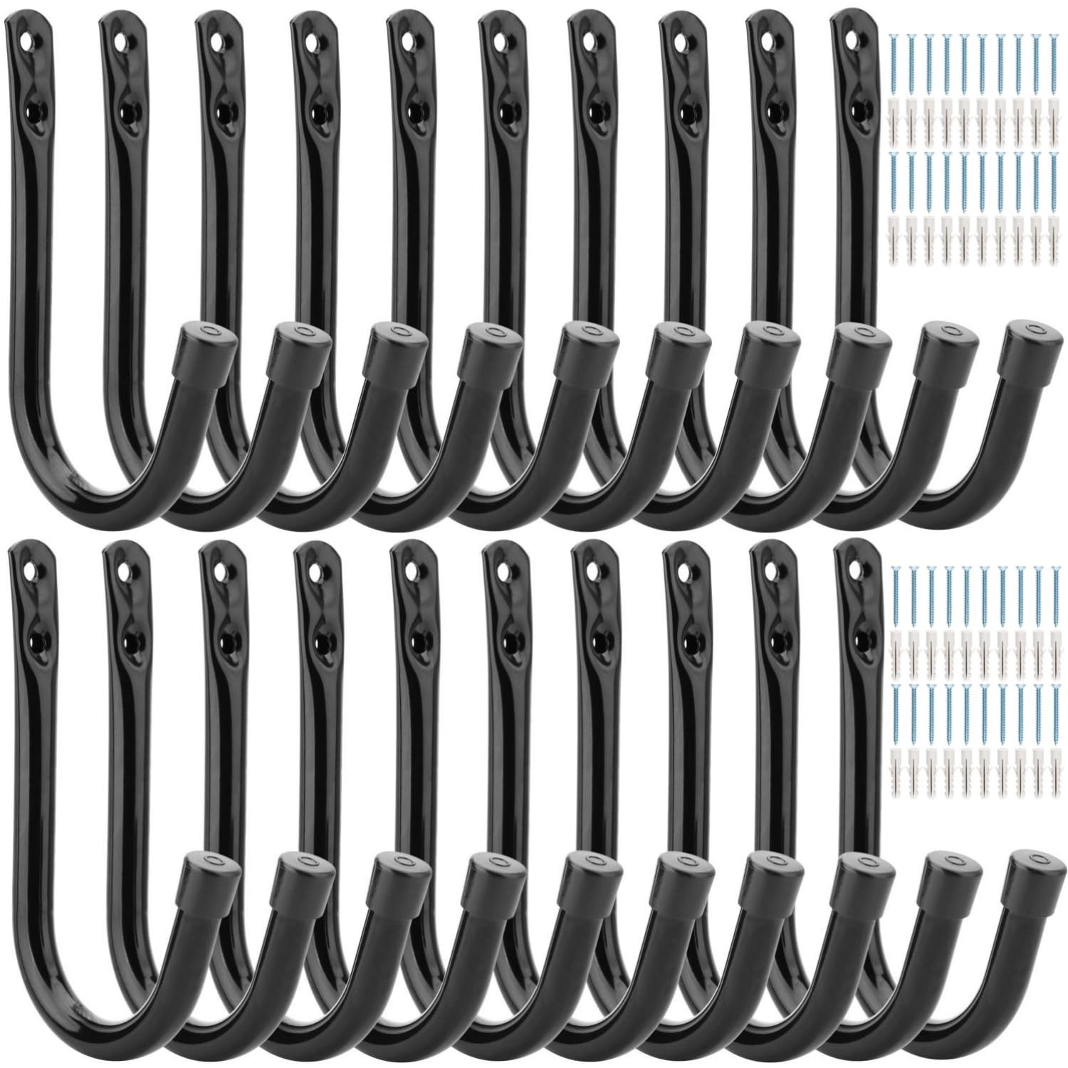 Mestcund Garage Hook, 20Pcs Wall Mount Utility Hooks, 3.5Inch Heavy Duty Storage J Hanger