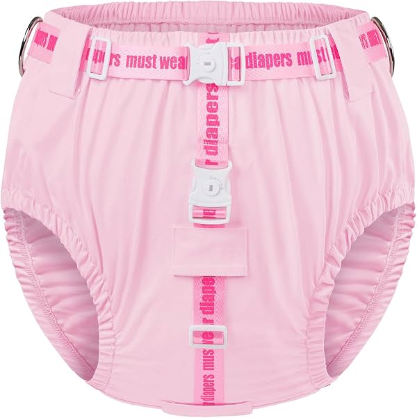 Littleforbig Cubierta de pañal de entrenamiento de algodón lavable M Rosa | Lavable, reutilizable, impermeable, liviana, aberturas elásticas para las piernas, diseño pull-on, ajuste cómodo y seguro, a prueba de fugas, uso diario