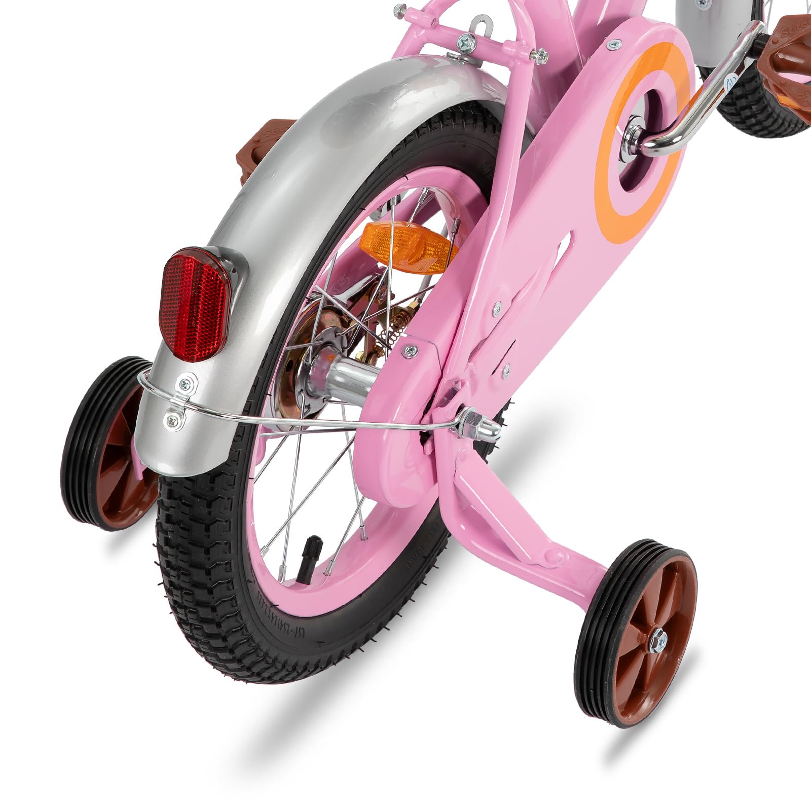 STITCH Bicicleta infantil retro de 12/14/16/18 pulgadas para niñas de 2 a 8 años, bicicleta infantil con cesta delantera y ruedas estabilizadoras