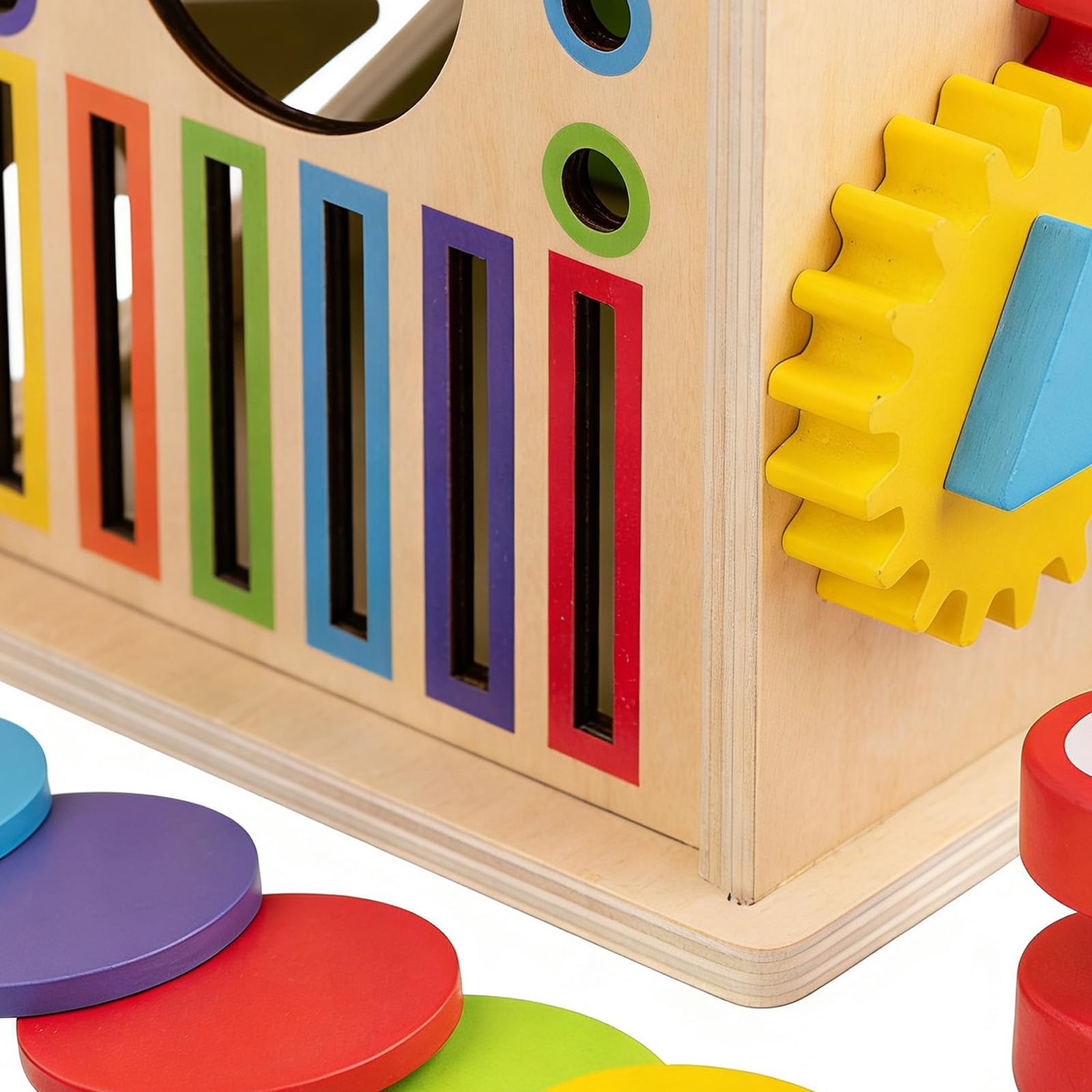 Cubo Attività Giocattolo Educativo Sviluppante In Legno 8 In 1