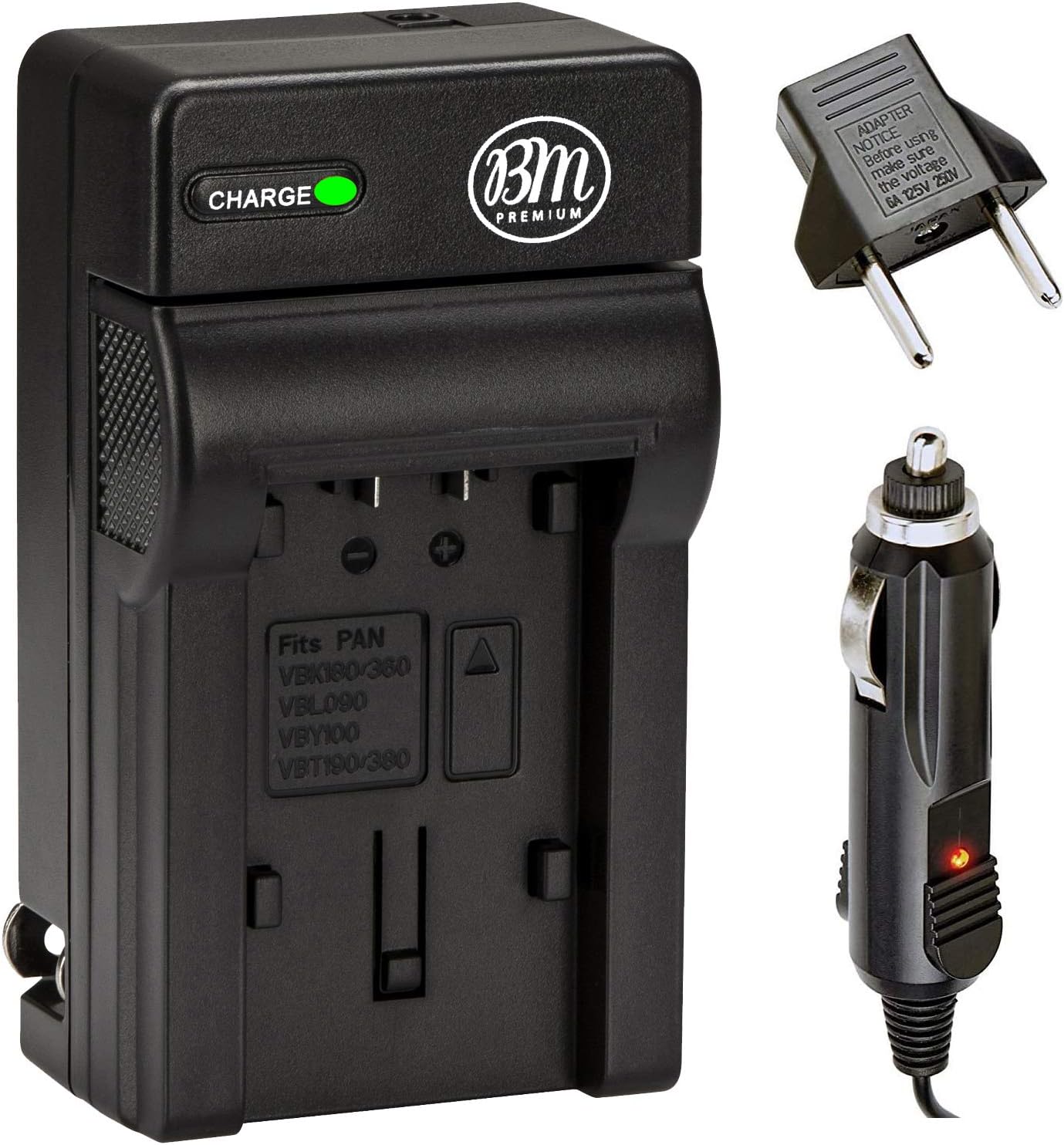 VW-VBK180, VW-VBK360, VBT190, VBT380 Battery Charger for Panasonic HC-V100 V110 V130 V160 V180 V201 V210 V250 V380 V500 V510 V520 V550 V700 V710 V720 V750 V770 VX870 VX981 W580 W850 WXF991 Camcorder