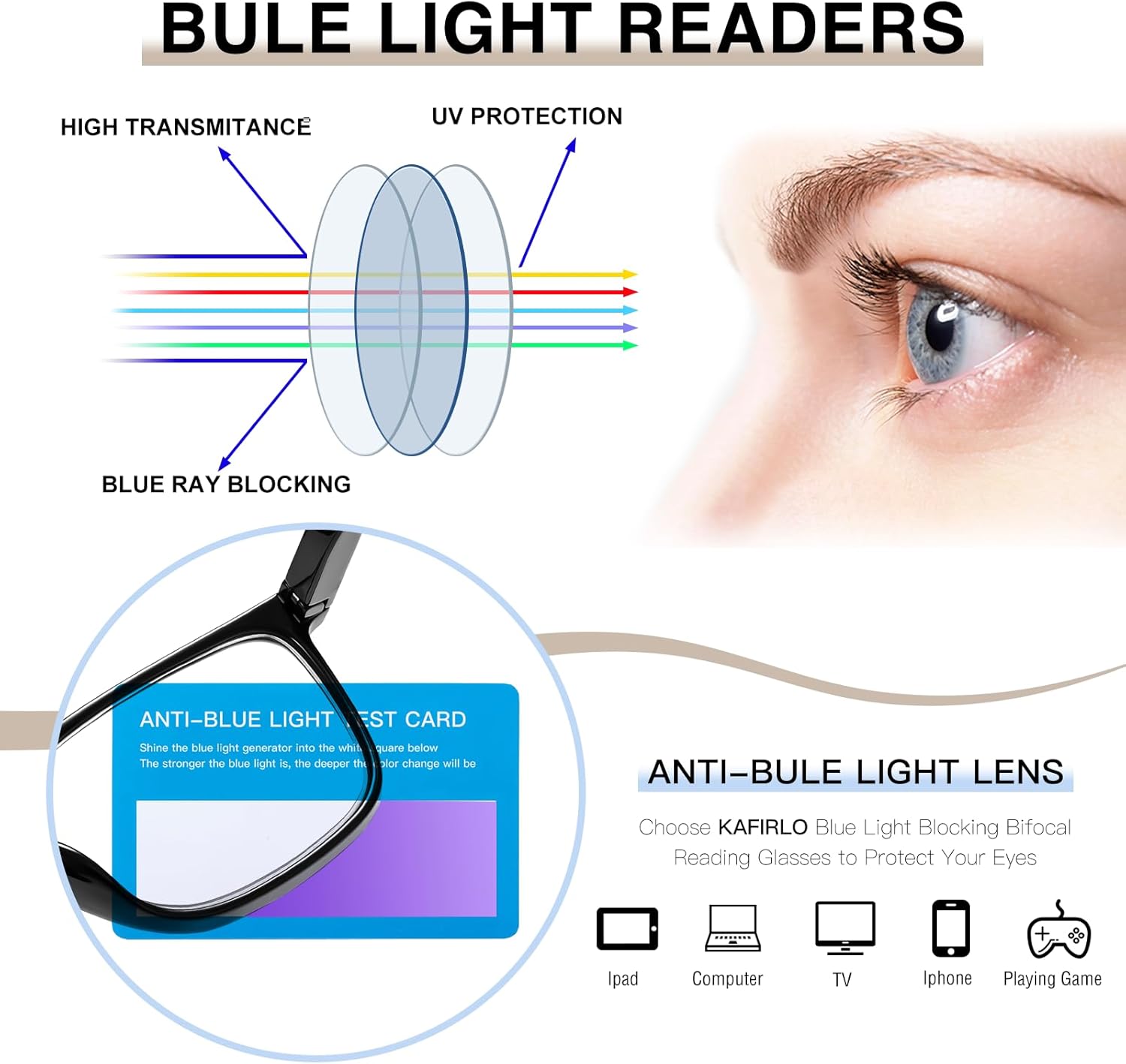 3 Pack Square Reading Glasses for Men, Blue Light Blocking Premium Eyeglasses Computer Readers with Spring Hinge - Image 6