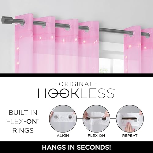 Miniatura 3 de Eclipse Starlight - Cortina transparente con ojales, sin ganchos, con control remoto, cortina de dormitorio, divisor de habitación o patio al aire