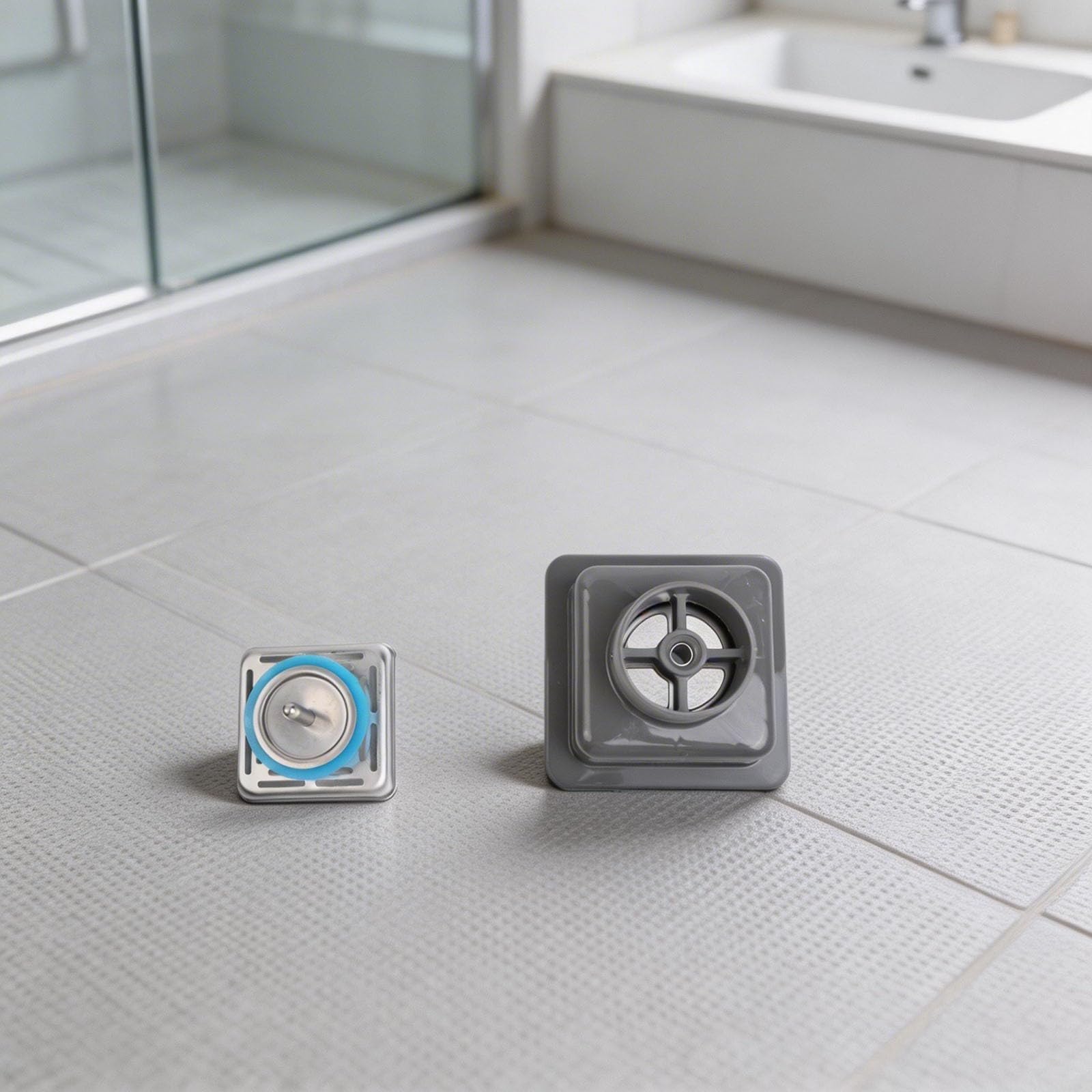 Desagüe cuadrado para fregadero de cocina de 114 mm, mecanismo de elevación de filtro de acero inoxidable para una captura eficiente de partículas de alimentos y eliminación de escombros
