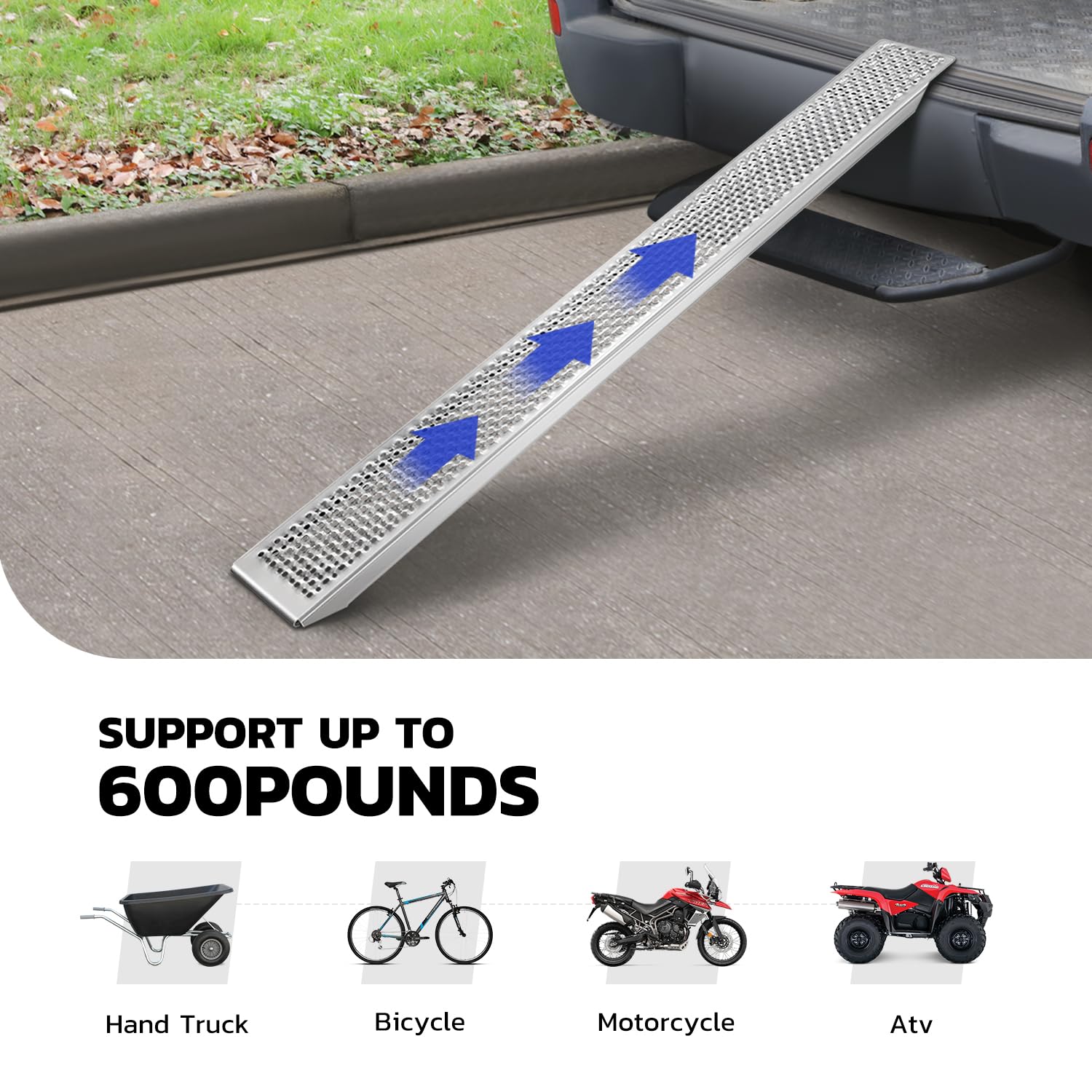 Snapklik.com : DNA Motoring 79in Aluminium Ramp For Pickup Trucks ...