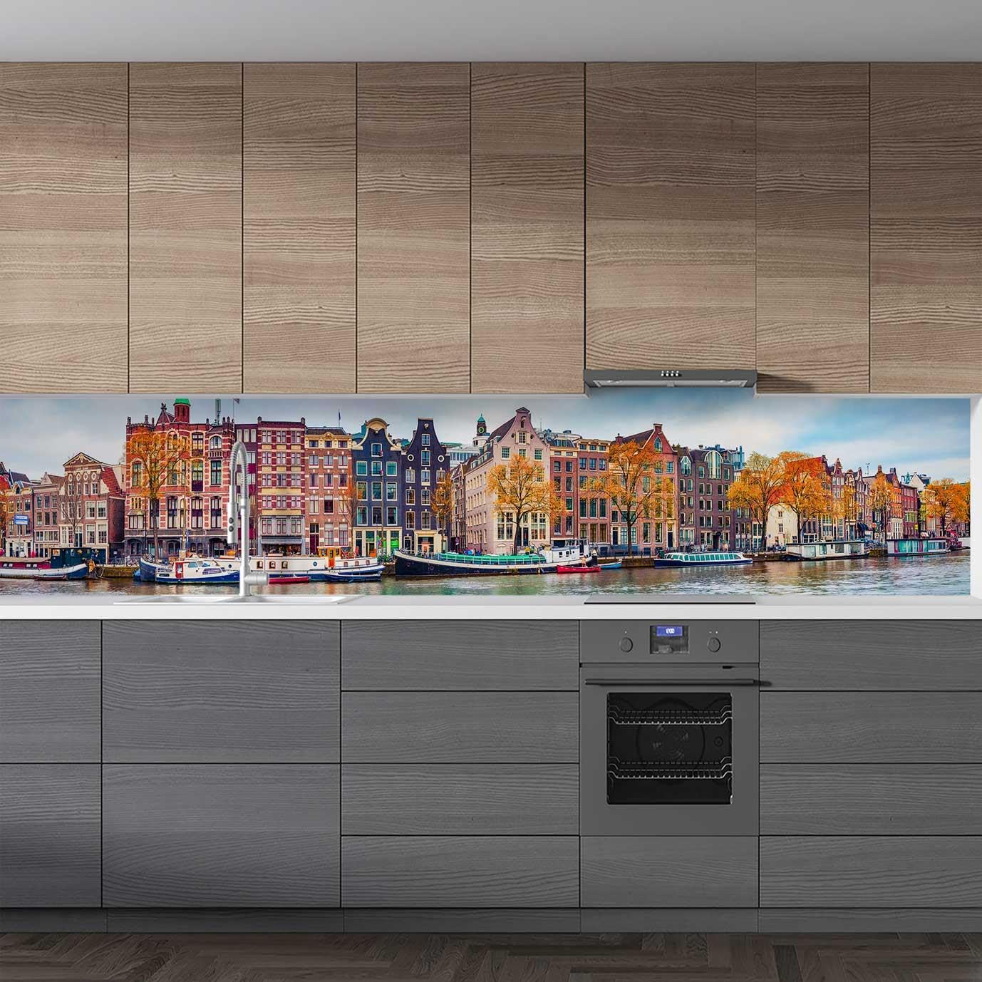 Mutfak Tezgah Arası Folyo Fayans Kaplama Folyosu Amsterdam 60x500 CM