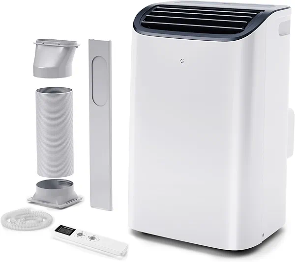 EUHOMY Portable Air Conditioners 12,000 Btu, 4 in 1 Portable Cooling AC with Heat, Dehumidifier, Fan Modes, Quiet Stand-up AC with 46dB Low Noise & Sleep Mode for Bedrooms, room up to 550 Sq.Ft