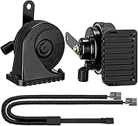 Vista 9 de Bocina de auto adecuada para Chevy/GMC/Ford 12V bocinas de coche ruidosas con parrilla protectora Bocina de caracol eléctrica de doble tono