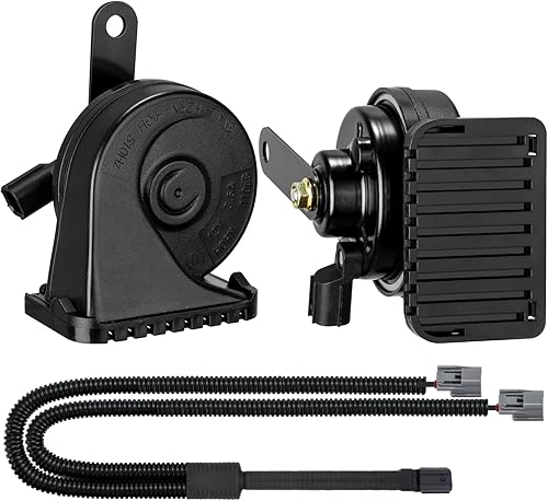 Miniatura 9 de Bocina de auto adecuada para Chevy/GMC/Ford 12V bocinas de coche ruidosas con parrilla protectora Bocina de caracol eléctrica de doble tono