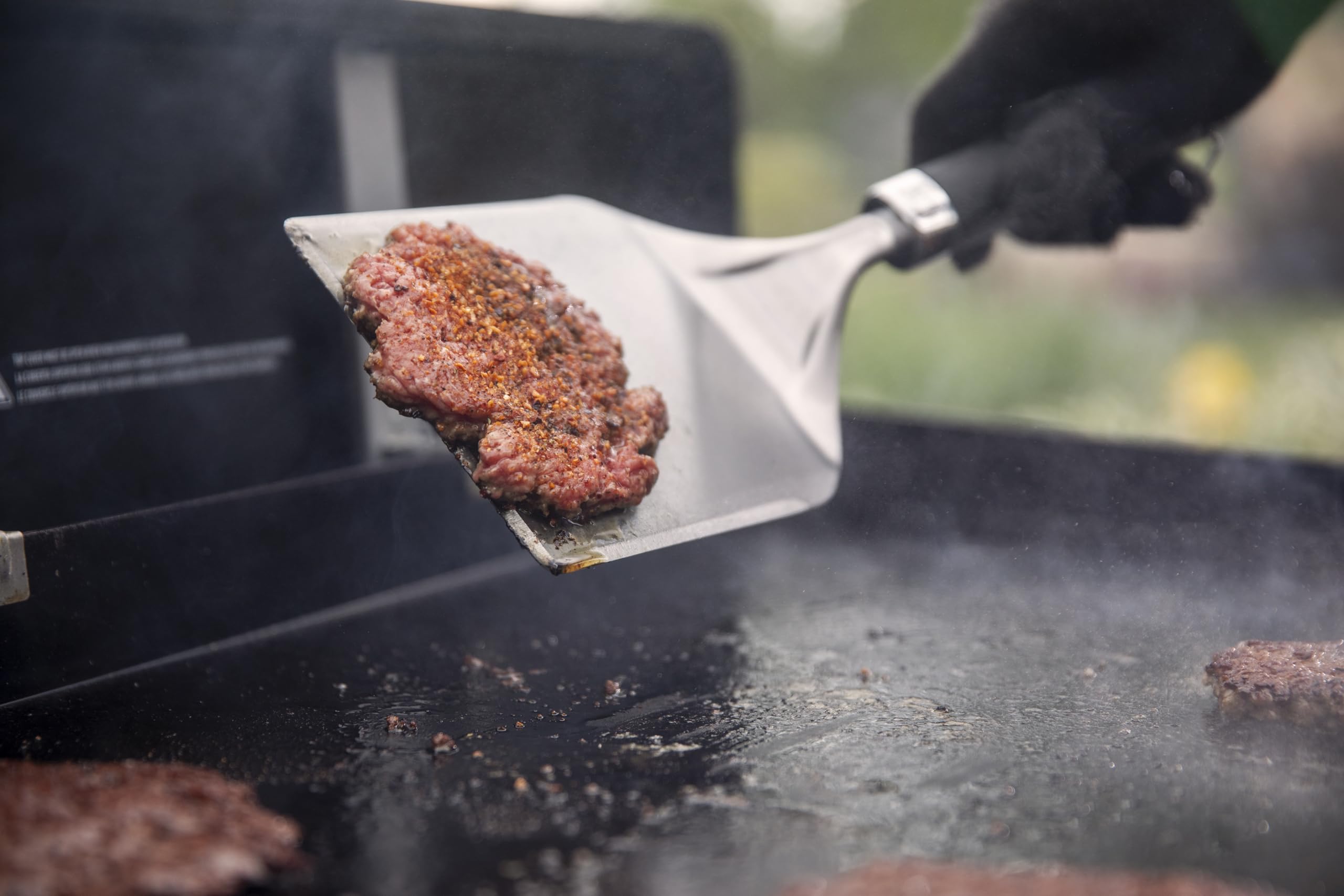 Weber Zestaw do Burgerów Smashed, Składa się z Praski, Łopatki i 2 Pojemników na Przyprawy, ze Stali Nierdzewnej, Srebrny (3401364)