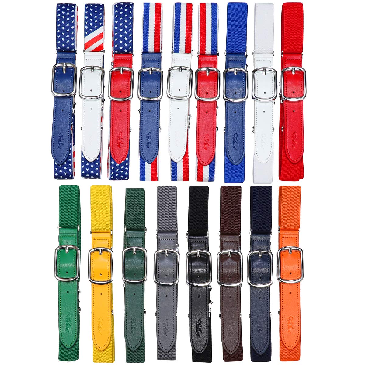 Falari Kids Leather Elastic Adjustable Belts for Boy Girl All Occasion Variety Colors - Dark Gray