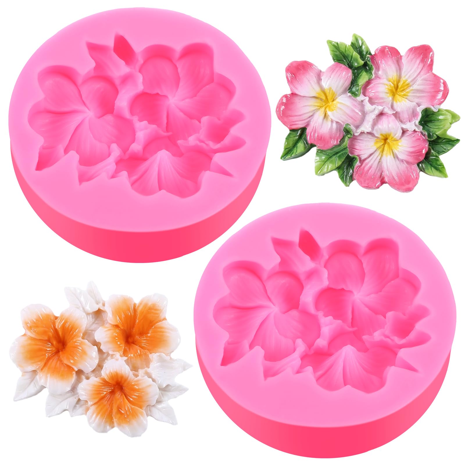 2 PCS Candle Moulds for Candle Making, 3D Flower Silicone Candle Moulds for Candles, Handmade Soaps, Bath Bombs, Lotion Bars, Resin Crafts, Concrete Decorations