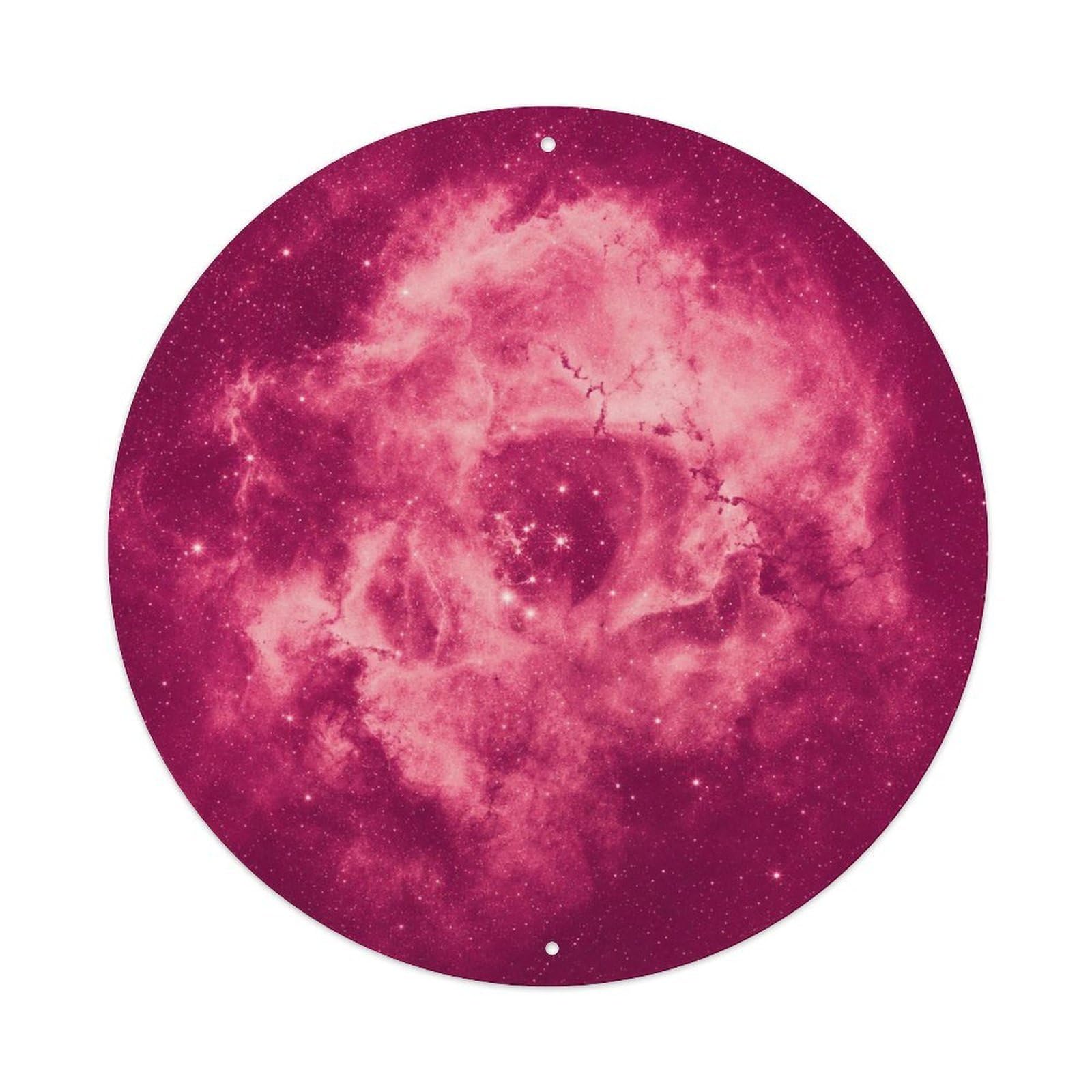 Odgynaw 8X8inch(20X20cm) Telescope Rosette Nebula Space Science Stellar Orbit Metal Tin Sign