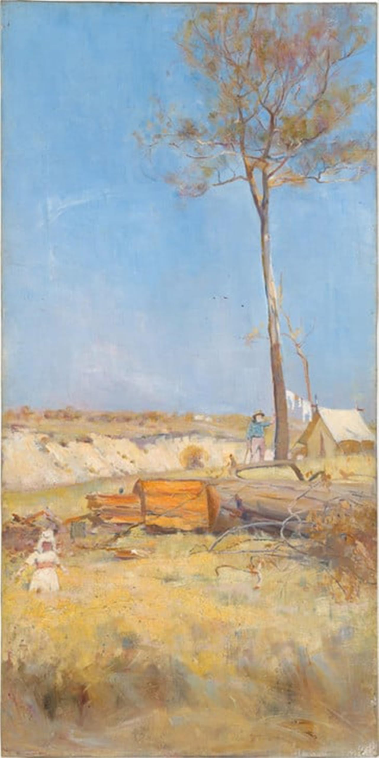 POSTERIIk Vintage Classic Picture Landscape Artwork Under a Southern Sun by Charles Edward Conder Portrait Canvas Painting for Office Home Decor 60x90cm