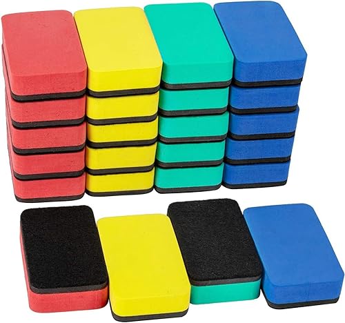 Miniatura 8 de 24 borradores magnéticos fuertes para pizarra blanca, mini borradores de borrado en seco, limpiadores de pizarra pequeña para niños y profesores,