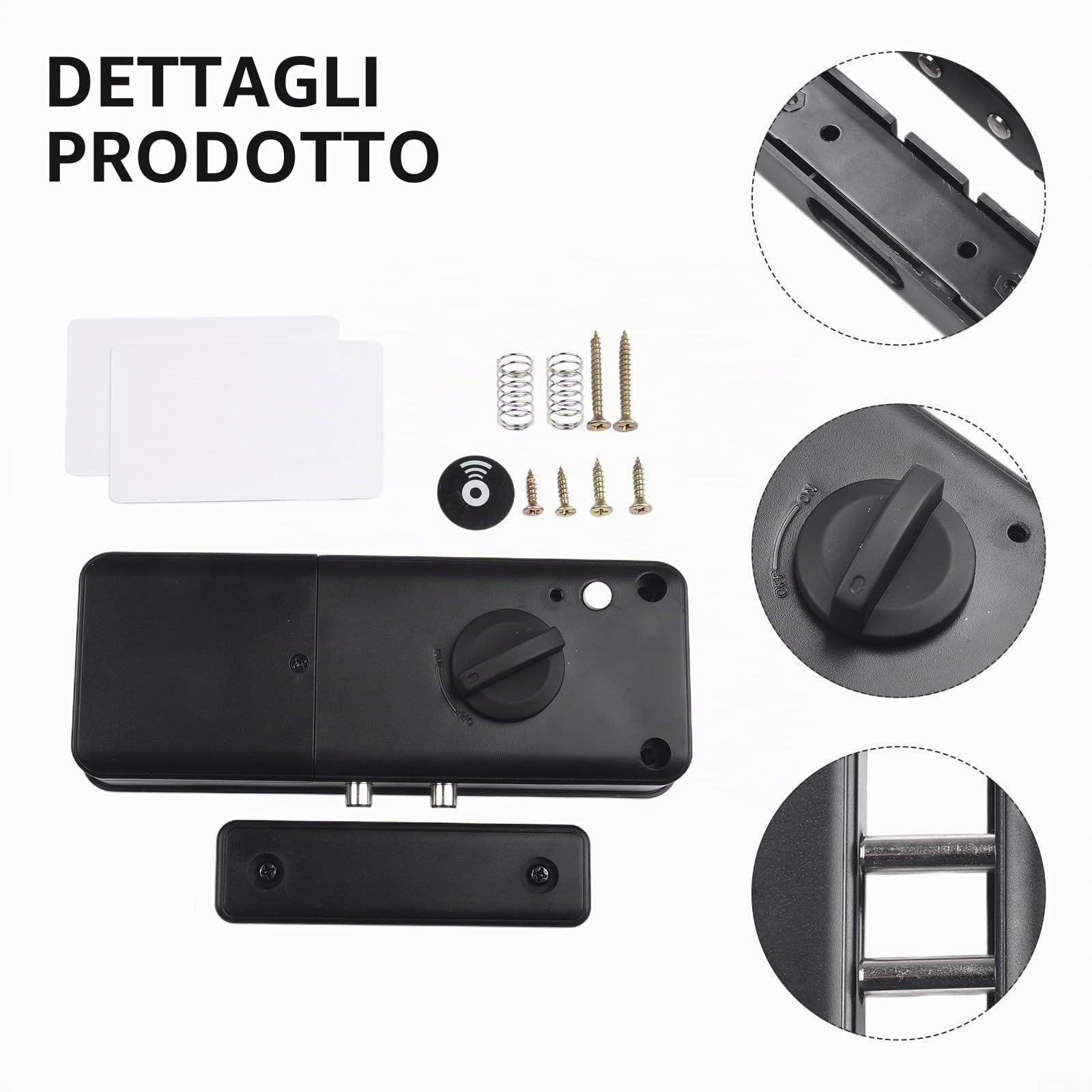 Serratura invisibile con telecomando per app TTlock con funzioni anti leva per una maggiore sicurezza domestica (argento)