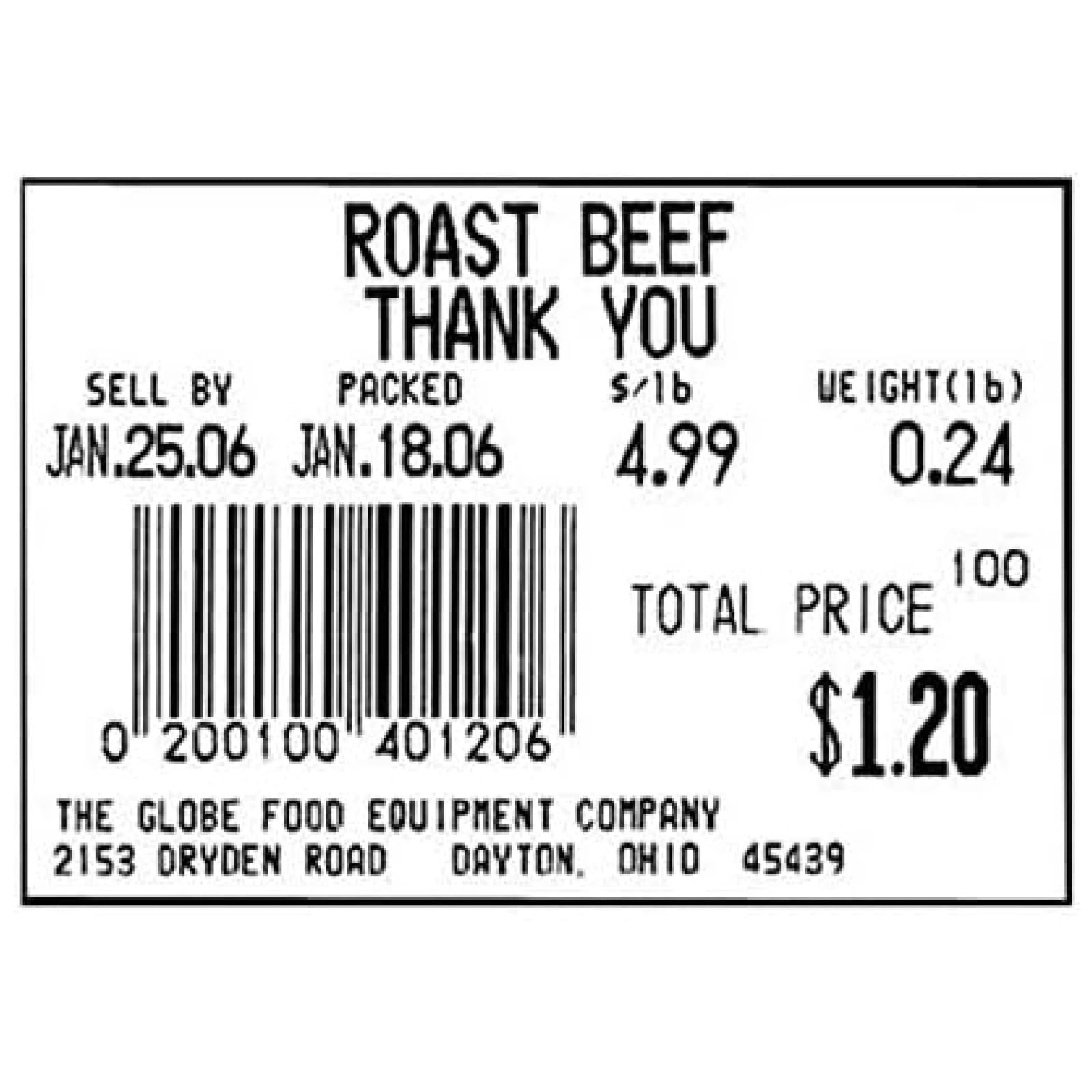 Aquos Globe Scale Label for GSP30A #4631 | Blank Label Roll | 800 Labels Per Roll | GL-4631B | 24 Rolls