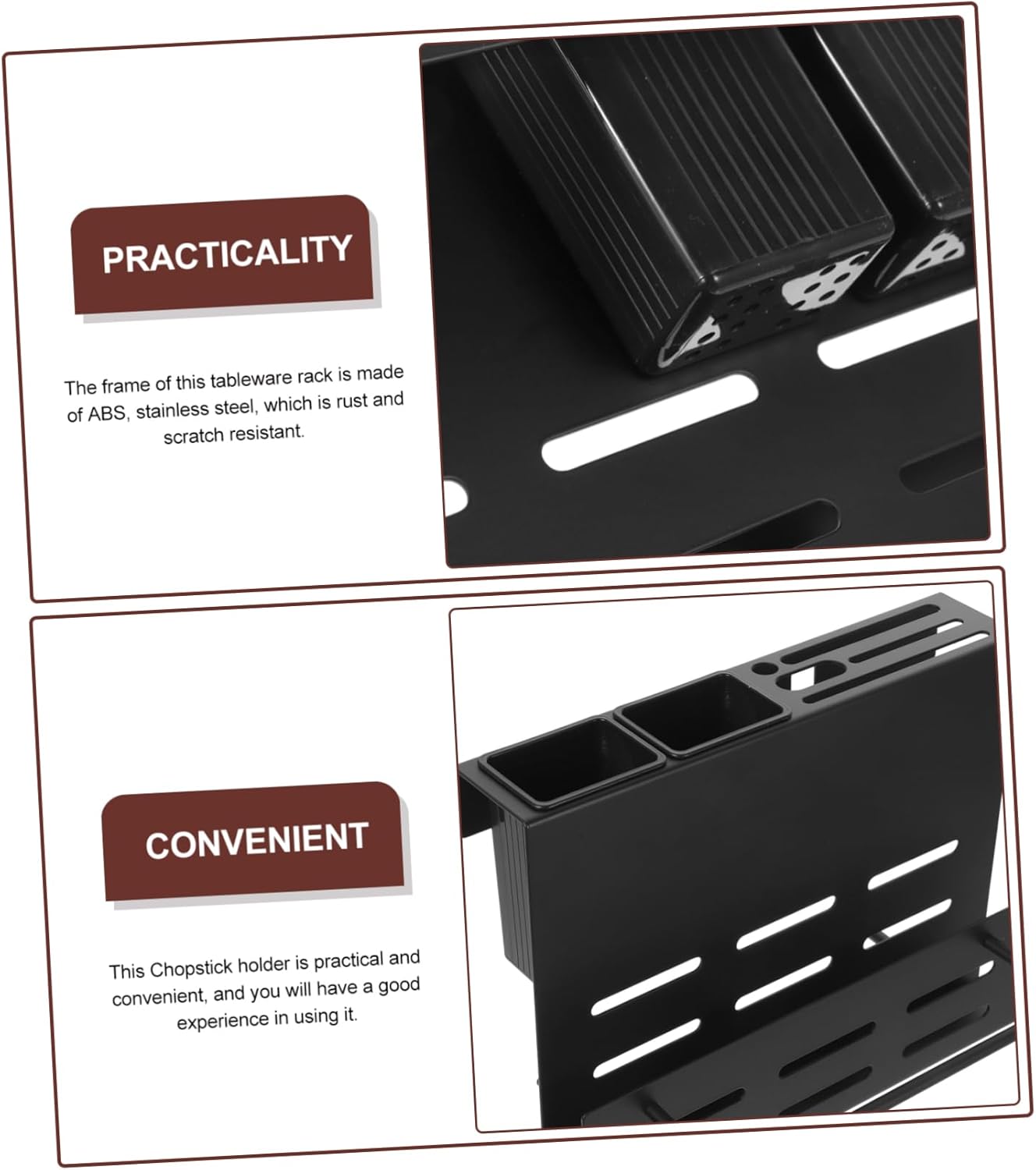 Garneck Multi-function Wall-mounted Cutting Board and Utensil Holder Convenient Storage for Chopsticks Knives and Kitchen Tools and Design Organize Your Efficiently