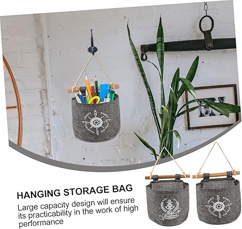 Miniatura 3 de DOITOOL 2 cajas de almacenamiento decorativas para colgar en la pared, organizador de bolsillos para colgar para niños, organizador de
