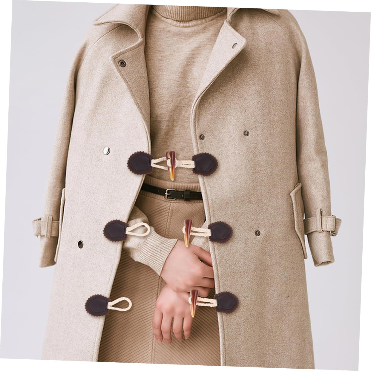 Amazon | VILLFUL Puレザーホーントグルボタン 6セット カーディガン