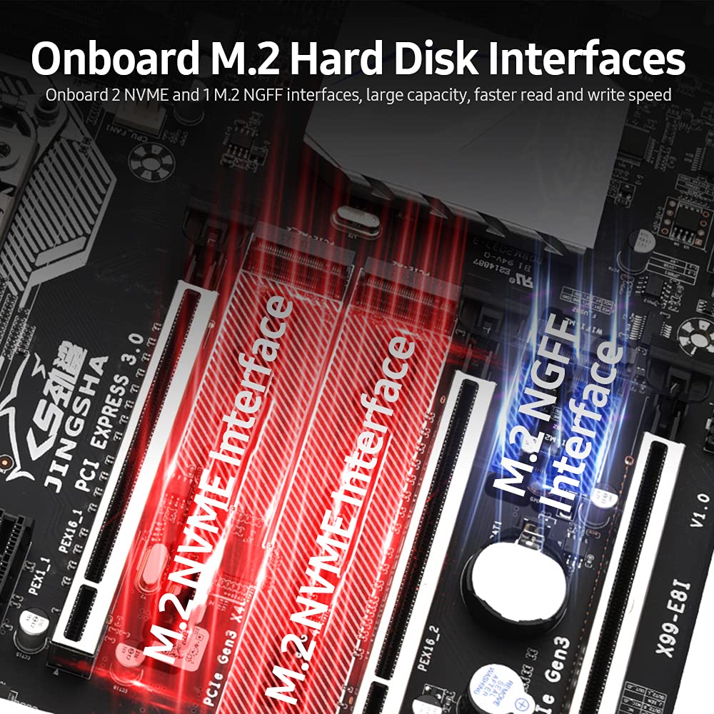 Amazon.co.jp: X99-E8Iゲーミングマザーボード、8つのDDR4メモリ