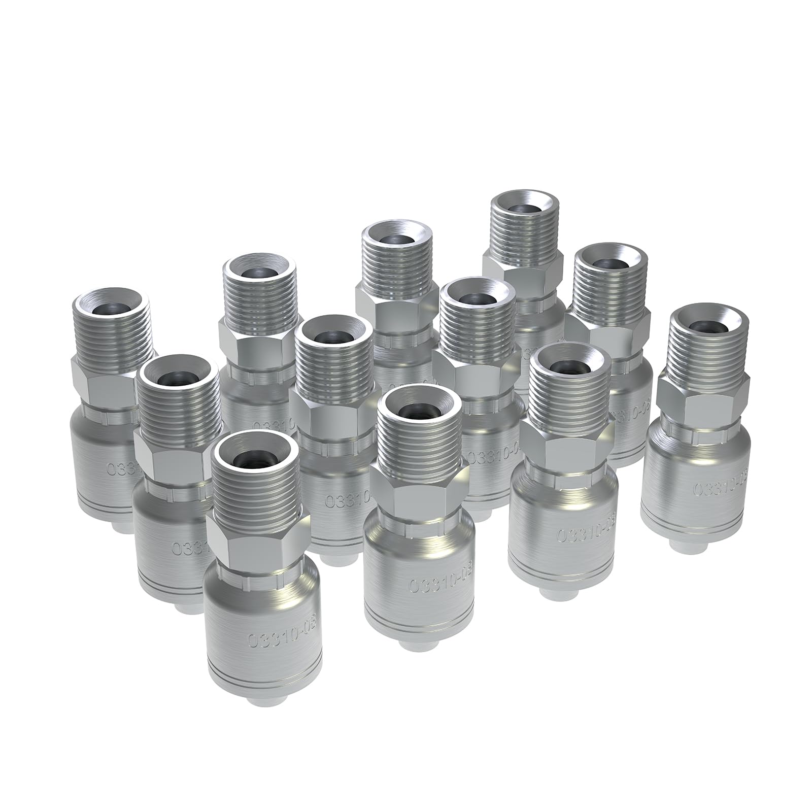 12PCS 1/4 inch Hydraulic Hose Fittings 1/4