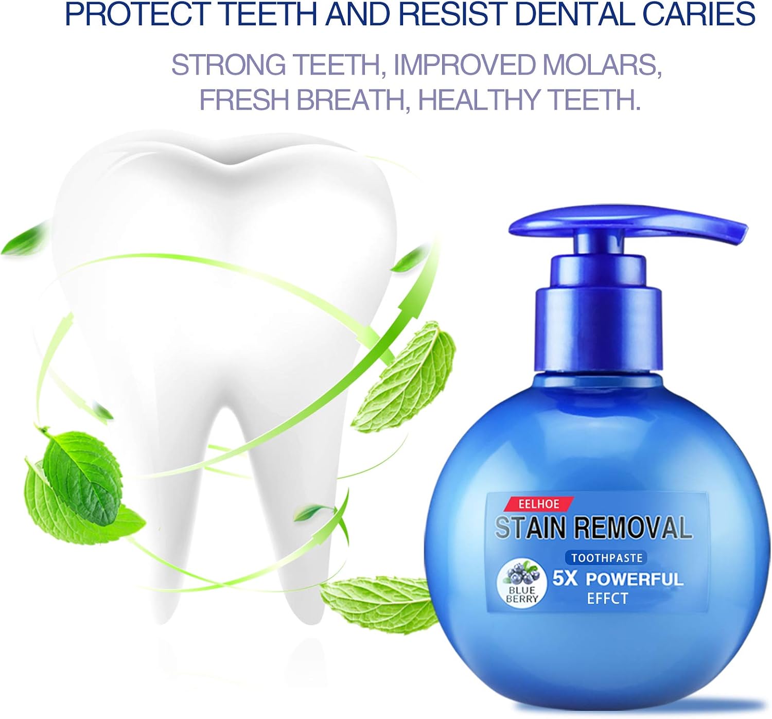 FREEORR 2Pcs Intensive Stain Removal Gel Toothpaste, Purple Toothpaste for Teeth, Fresh Breath Oral Care, More Hygienic and Durable Pump Design Toothpaste