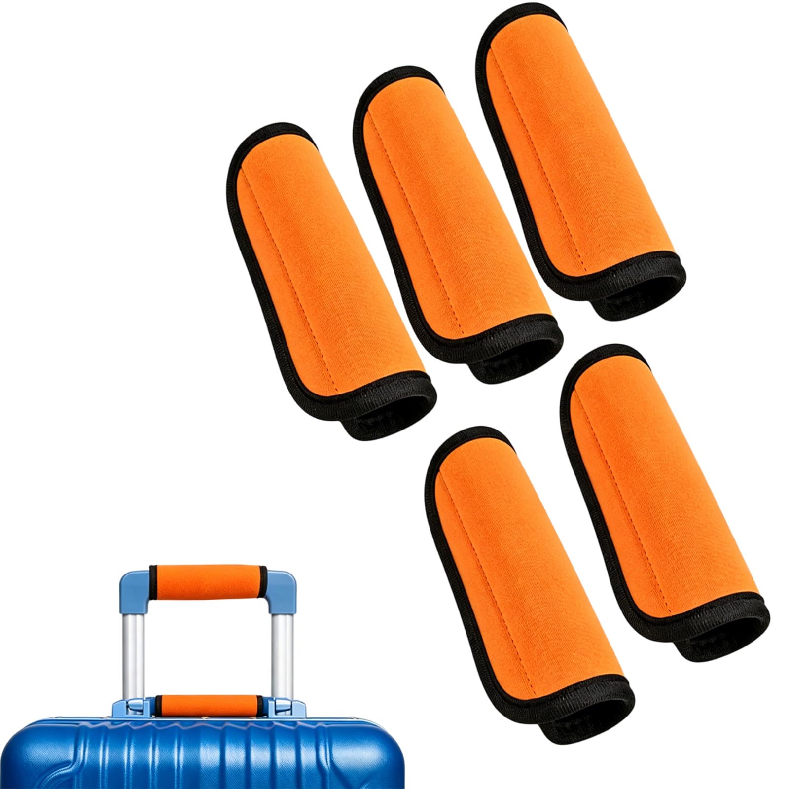 5 Pezzi Arancio Neoprene Bagaglio Maniglia Custodie Morbida Valigia Maniglia Maniglia Copertura Bagagli Pendente Ident Ifika Cancelli Accessori Da Viaggio per Valigia Borsa