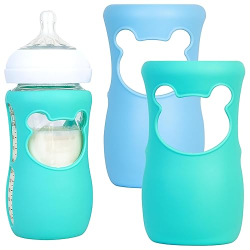 Fundas de silicona para biberones Philips Avent, soporte antirotura para biberones de vidrio natural Avent, compatible con biberones de Avent de 8