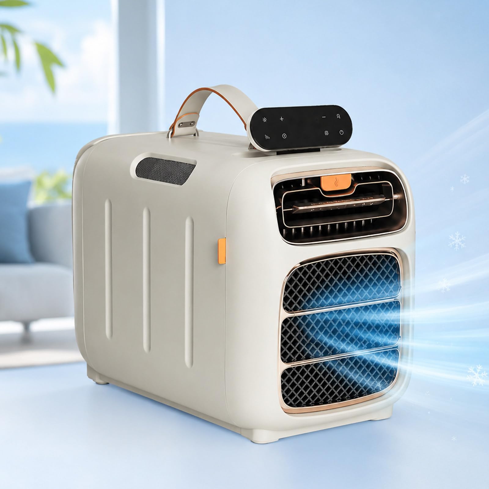 pealiritansemen Climatiseur Portable pour Camping 4700 BTU, Climatiseur Compact à Compresseur avec 3 Vitesses, Mode Sommeil, Minuterie et Télécommande pour Tente et Petit Espace