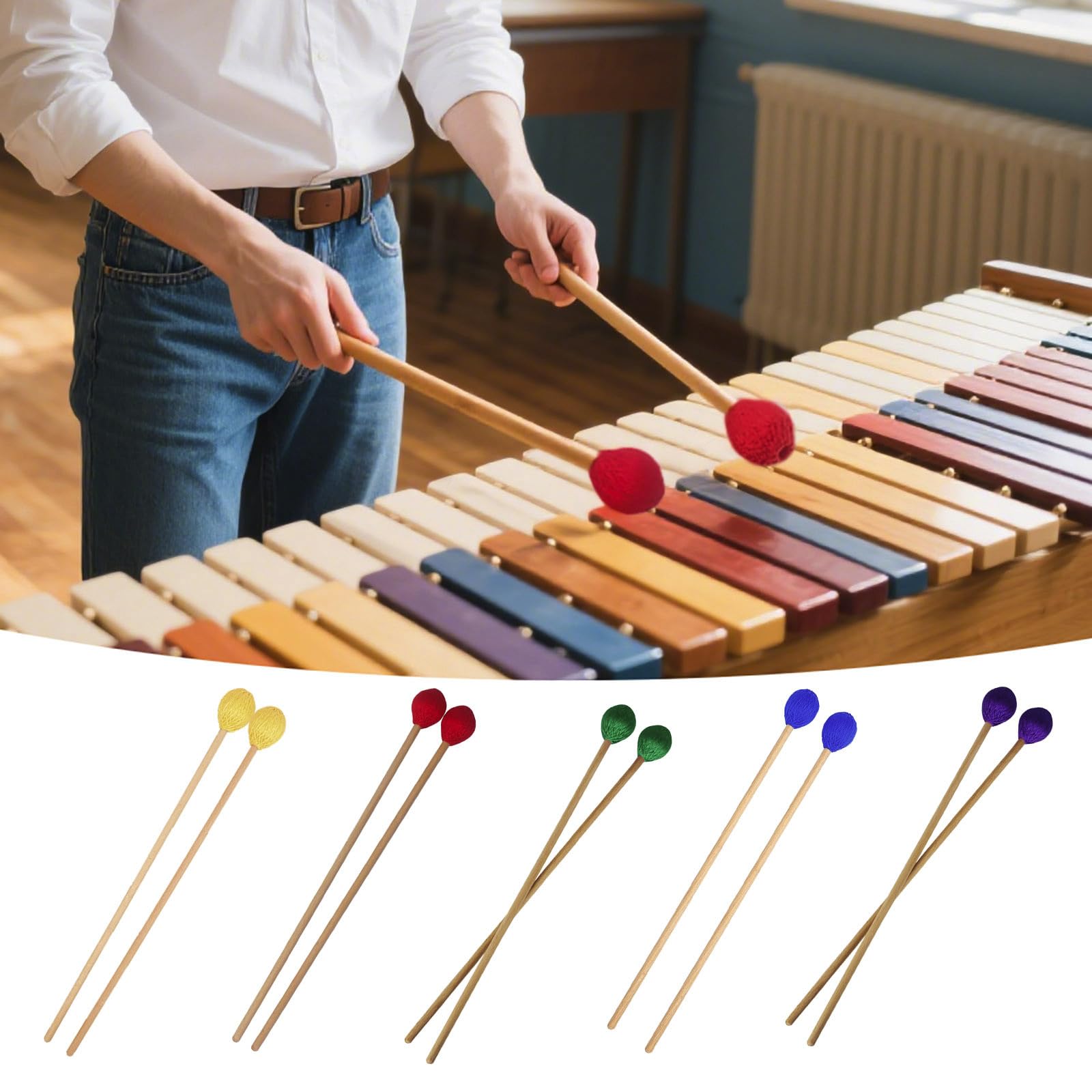 Mazos de madera de percusión, diseño centrado en la calidad del sonido para ambos, palos de percusión, mazos de madera, palos de percusión, mazos de percusión, accesorios de instrumentos musicales
