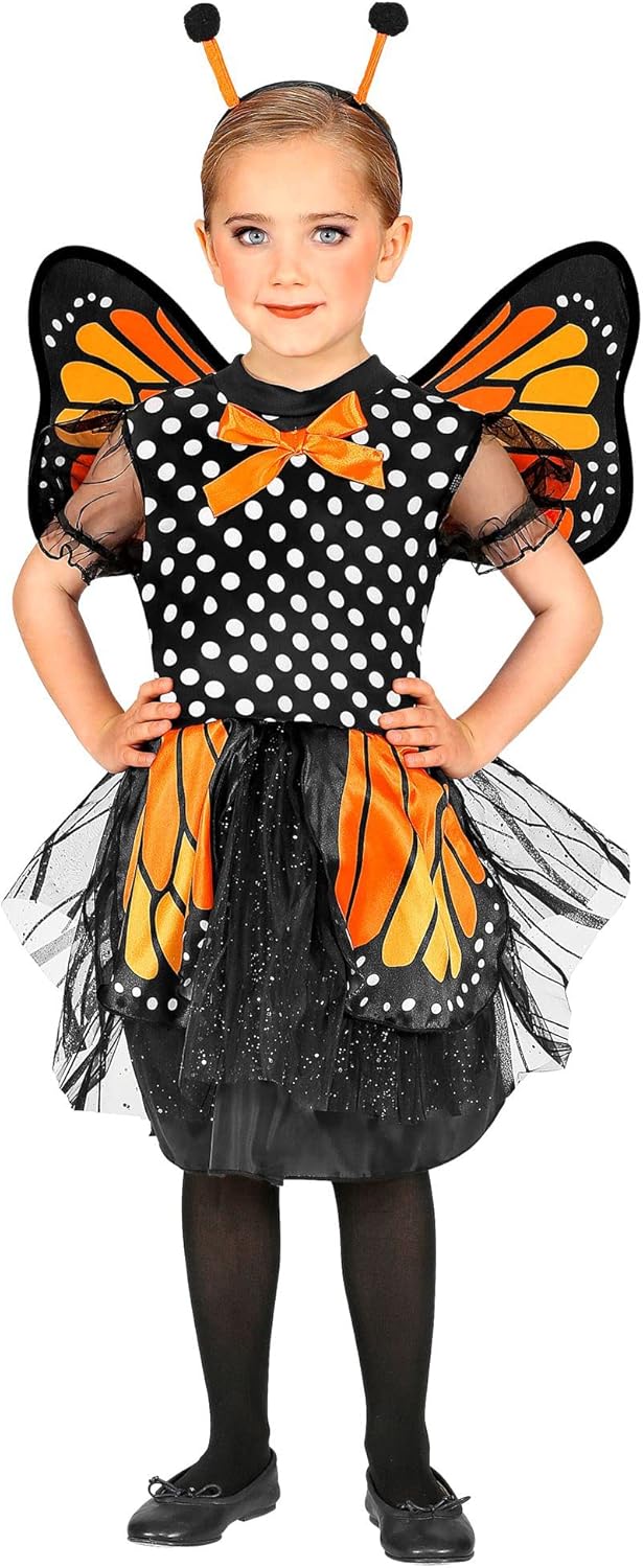 Widmann - Children's Butterfly Costume, Dress with Tutu, Wings, Antenna, Carnival, Theme Parties