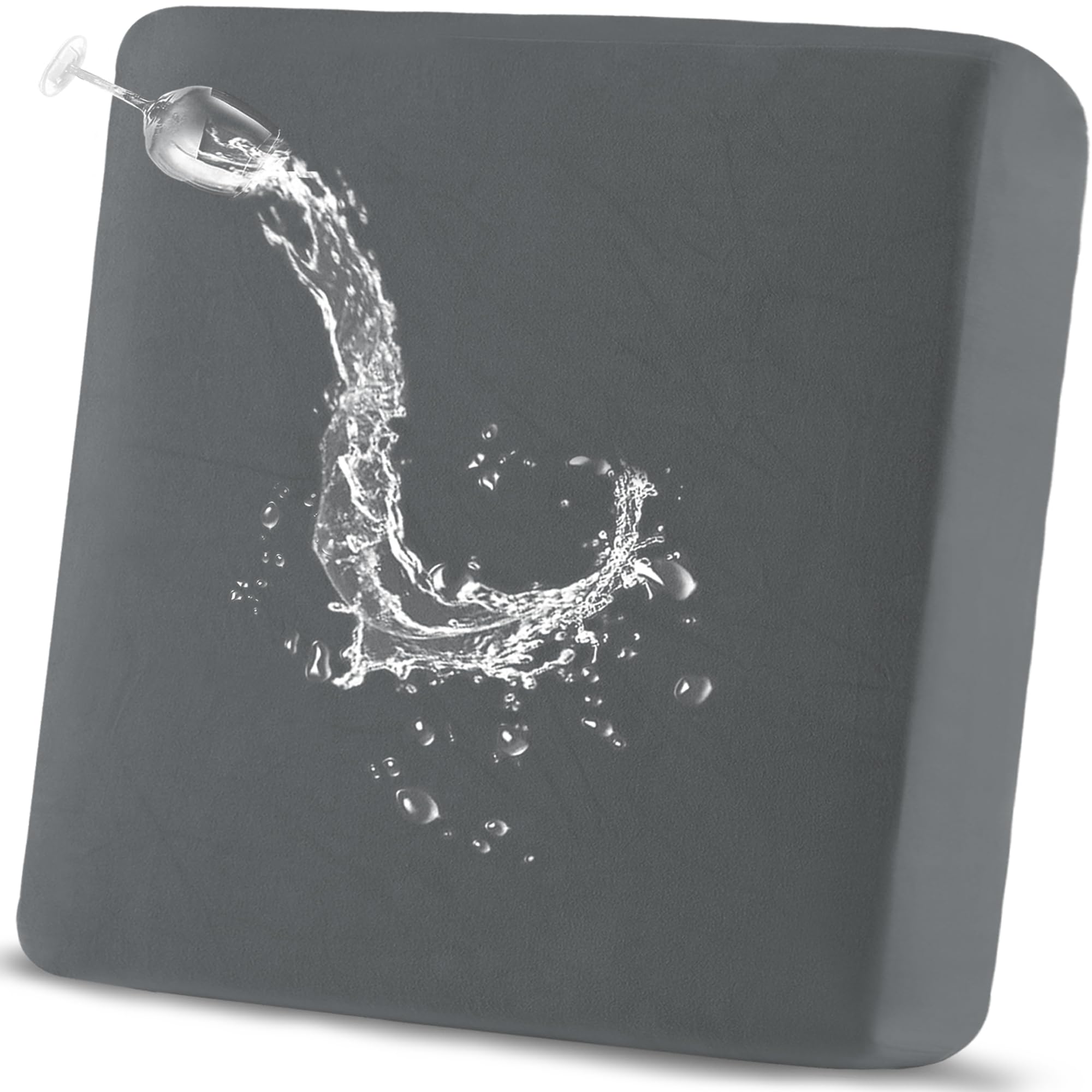 TOPYUMH Waterproof Couch Cushion Covers Sofa Seat Cover, Stretch Sofa Cushion Slipcovers for Sectional Sofa, Reversible Furniture Protector Covers for Kids Pets, Washable(Large, Grey)