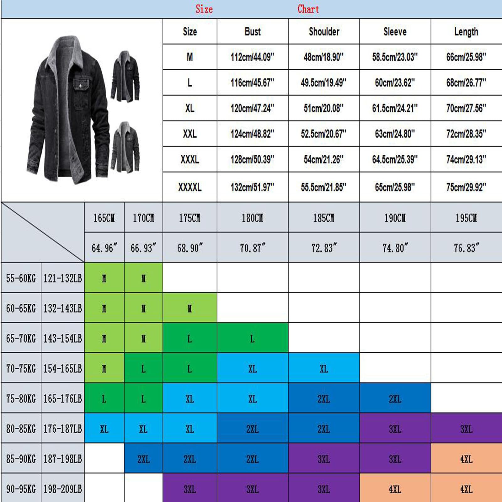 Jeansjacke Herren Fleece Jacke Warme Gefüttert Winterjacke Übergangsjacke Winter Dicke Jeansmantel Outwear mit Brusttaschen Thermojacke