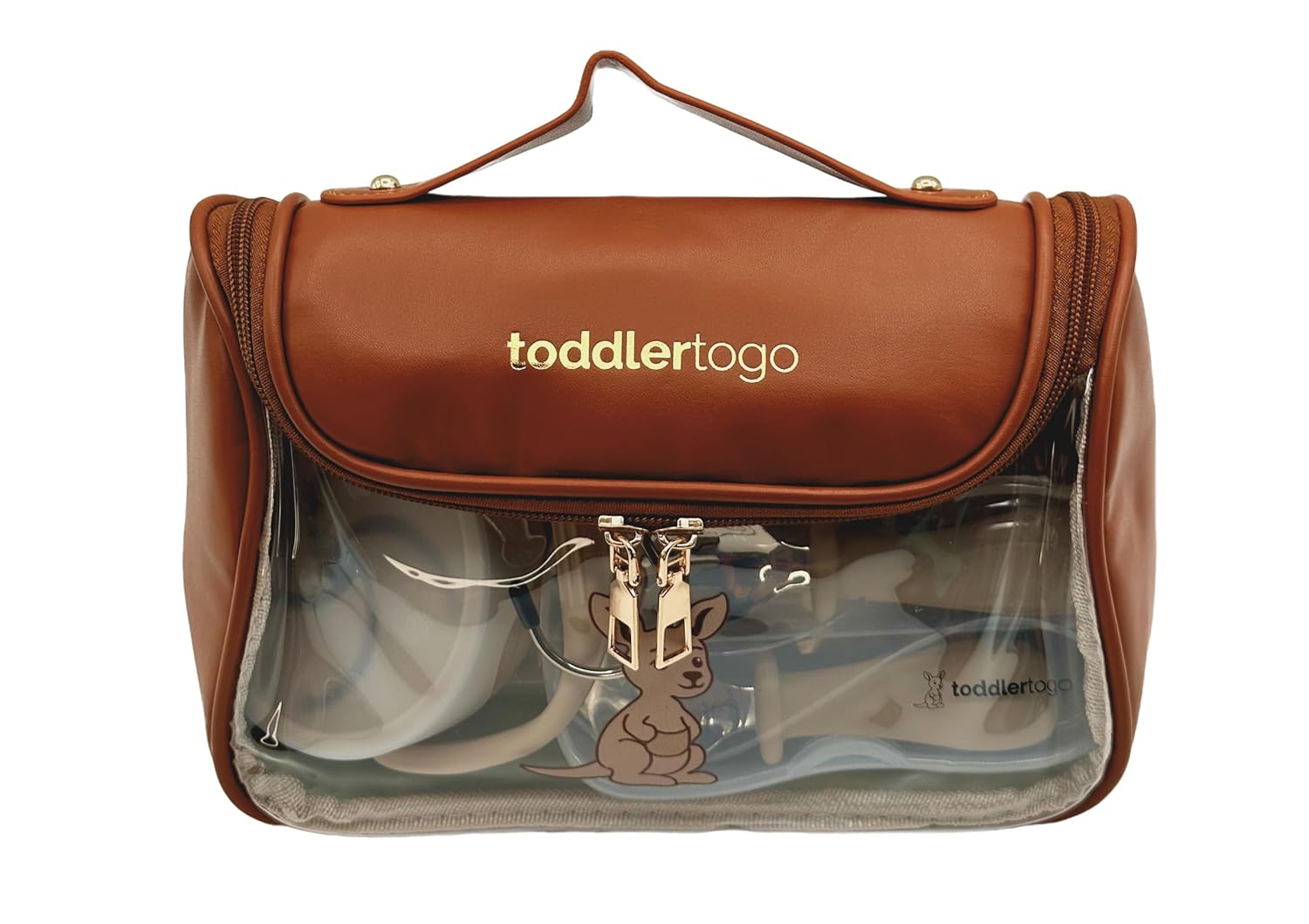 Restaurant Kit by ToddlerToGo. All The Items Your Toddler Needs for Dining Out; in a Handy Carrying Bag (Copper Canyon)
