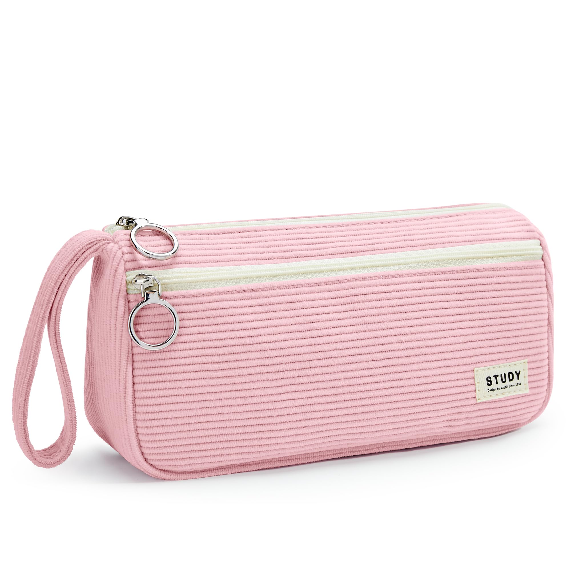 KALIDI Cord-Stoff Federmäppchen mit 3 Fächer Große Kapazität Mäppchen Federtasche Stiftetasche Pencil Case Bleistifttasche für Schule & Büro