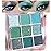 evpct 9 Colors Green Eyeshadow Palette, Light Bright Emerald Dark Teal Green Glitter Metallic Shimmer Sparkly Eye Shadow Eyeshadow Palette Makeup for Older Women Blue Eyes, Highly Pigmented Waterproof