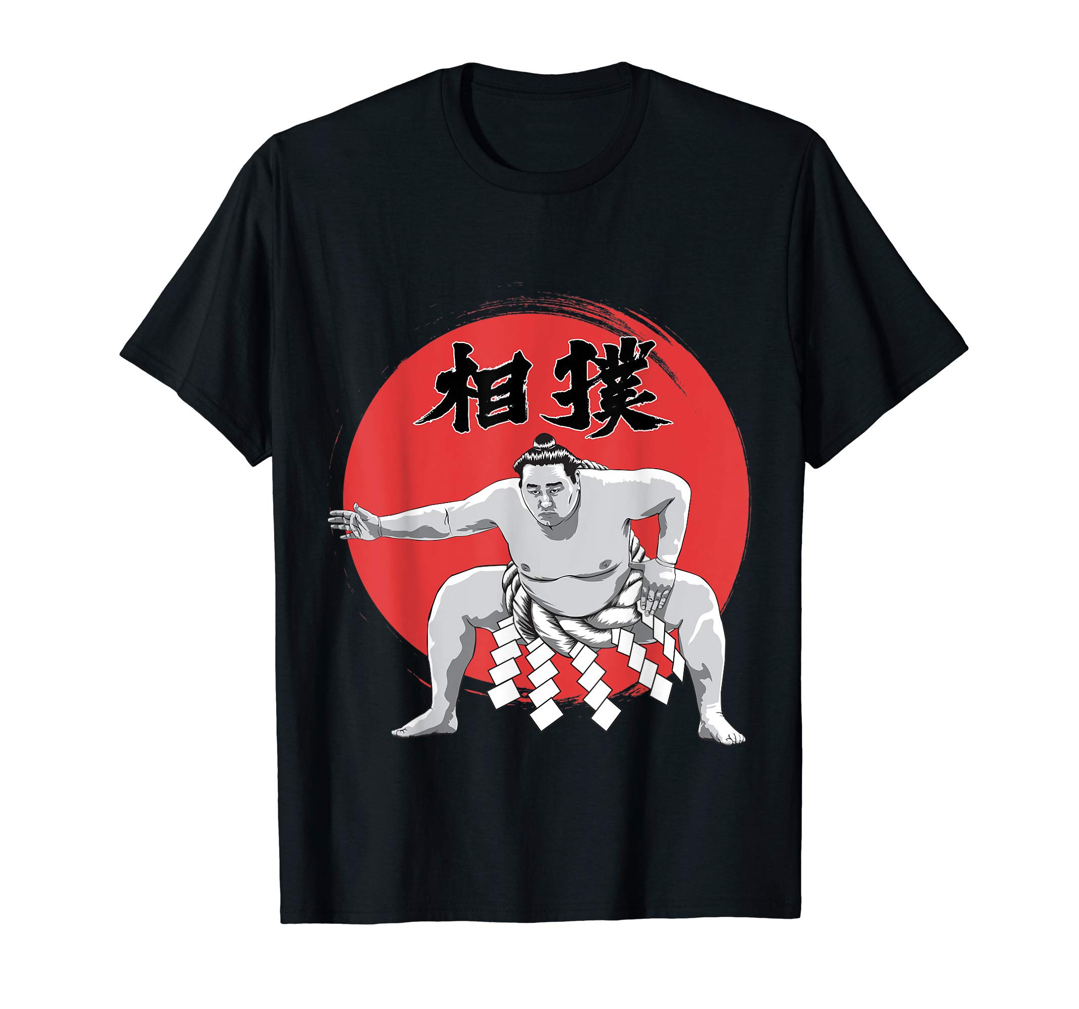 Japanese Sumo wrestler in Japan tshirt w/ characters T-ShirtOEKO-TEX STANDARD 100