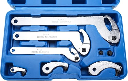 Miniatura 7 de 8milelake - Llave de espiga y gancho ajustable/Juego de llaves de herramientas