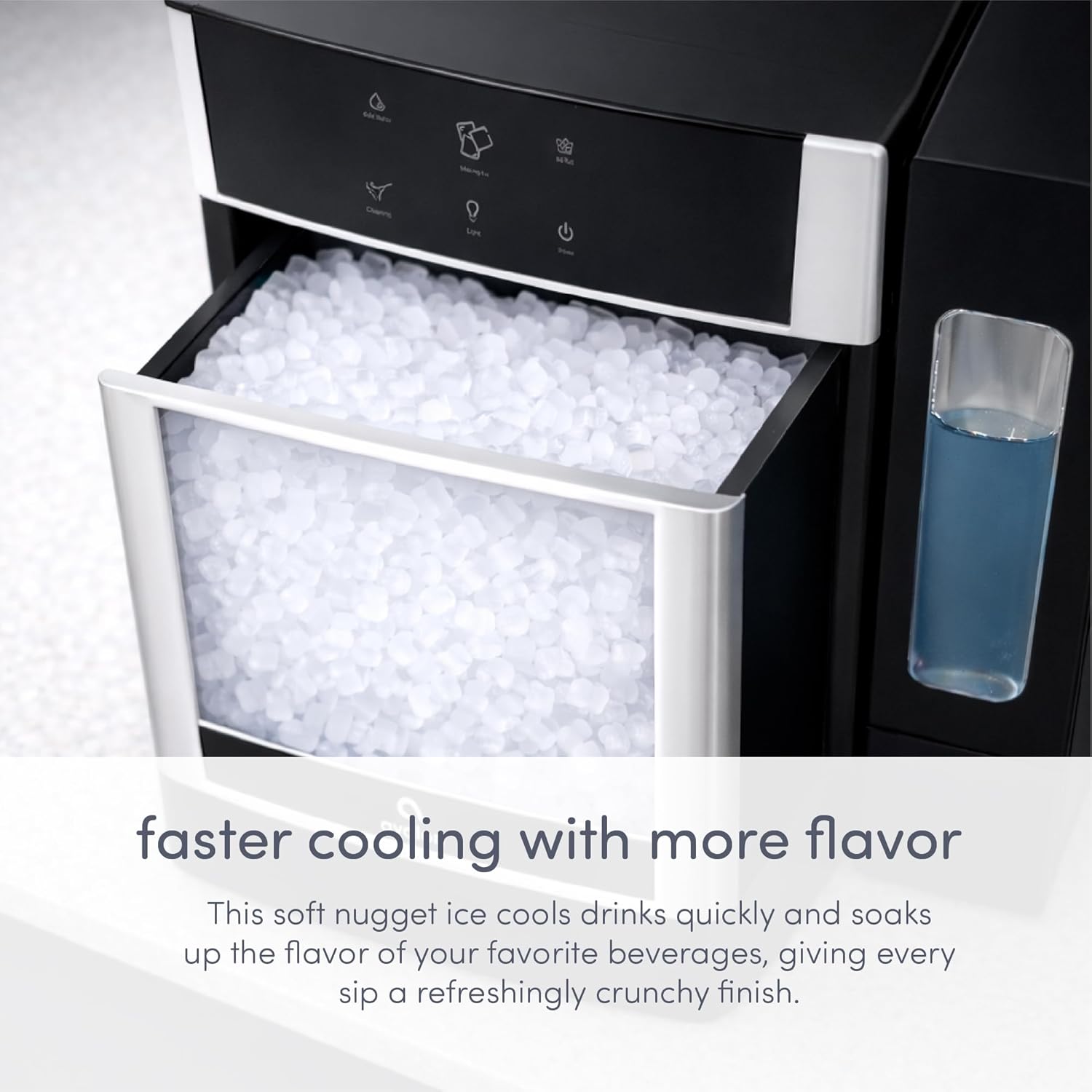 Avalon Nugget Ice Maker Chewable Ice 38 lbs Per Day, One Click Operation, Large Ice Storage, 1 Gallon Water Tank