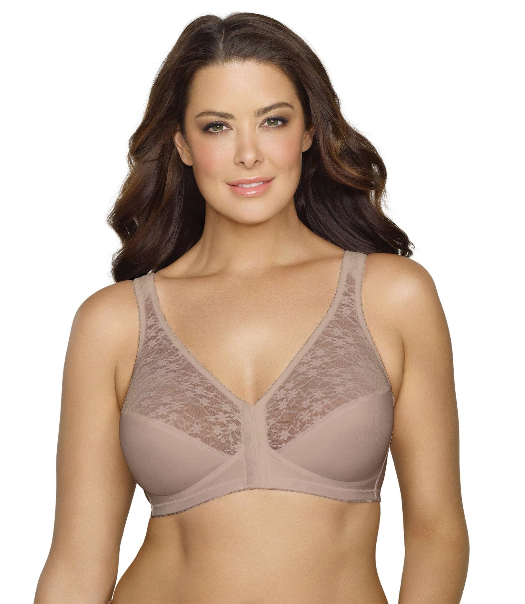 Exquisite Form5100565 FULLY Lace Wireless Back & Posture Support Bra with Front Closure