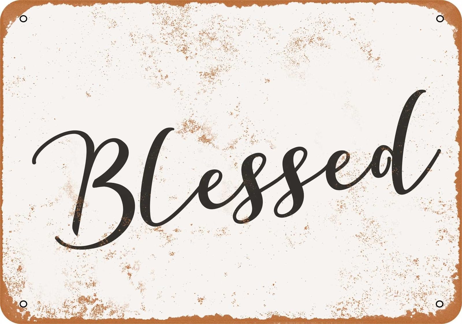 Miaomansenstore Metal Sign - Blessed - Vintage Look Home Decor