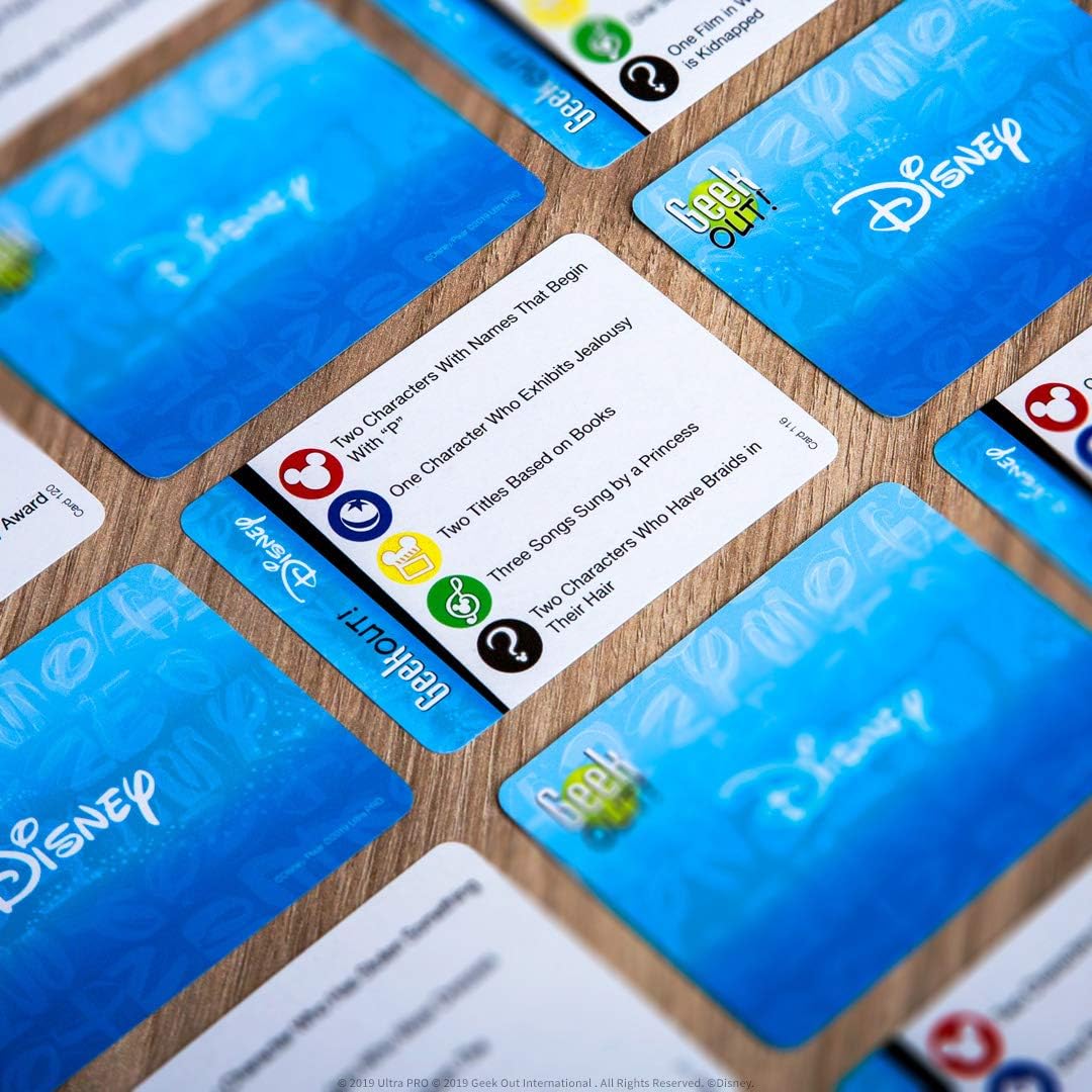 USAOPOLY Geek Out! Disney Party Game | Enchanting Version of Popular Geek Out Board Game | A Trivia Bluffing Game Featuring Favorite Disney Characters | Perfect for Fun Family Board Game Night |