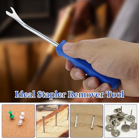 Staple Puller Tool with U tip Fastener Remover, Heavy Duty Staple Remover Staple Removers Strength Staple Puller Removing for Furniture Floor Wooden Case Carton Photo Frame Carpet Staple Remove