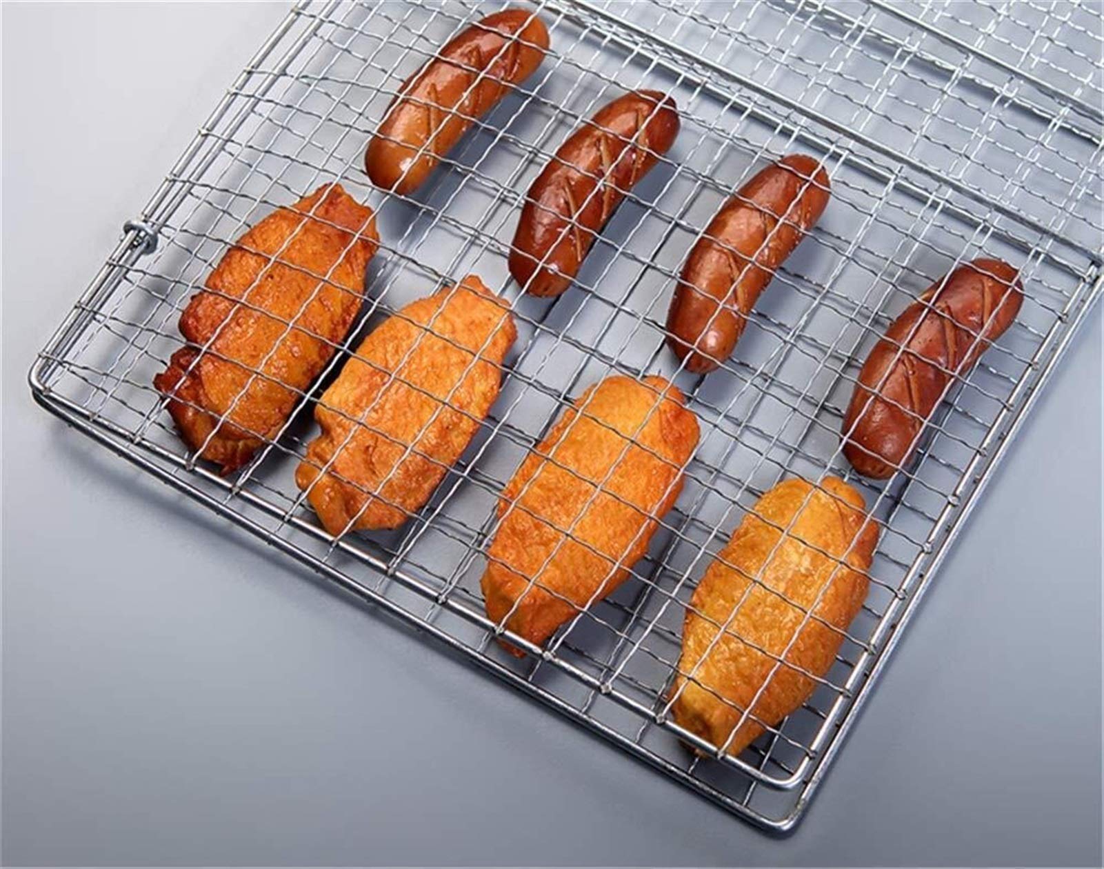 Koszyk do grilla, ruszt, klips siatki, grillowanej ryby, sprzęt AGD ze stali nierdzewnej, Beat Spline, prostokątna szyna domowa