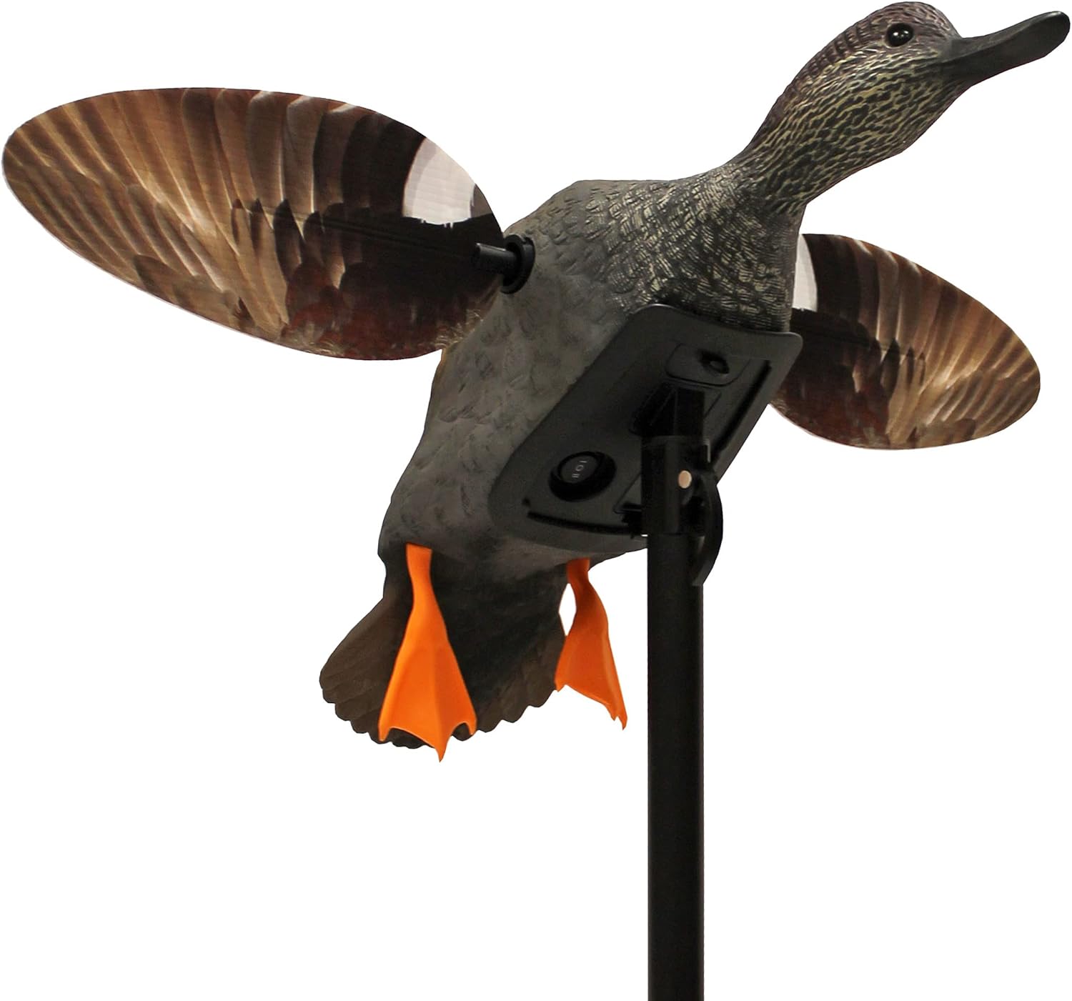 MOJO Outdoors Elite Series Spinning Wing Duck Decoy, Duck Hunting Gear and Accessories, Woody