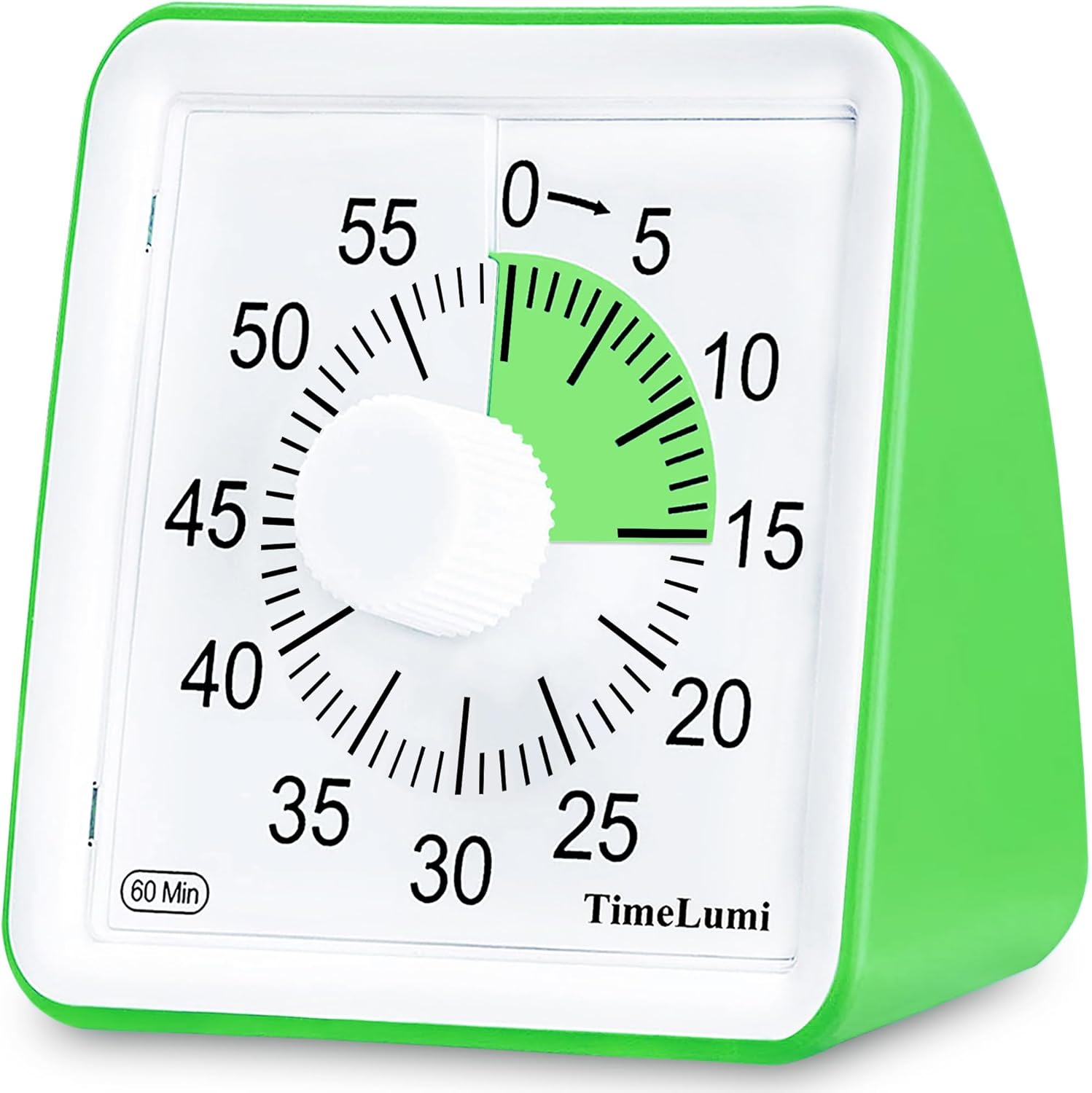 60-Minute Visual Timer for Kids, Time Management Tool Study Classroom Timer, Home Edition Silent Countdown Timer for Toddler, Teachers and Adults (Green)